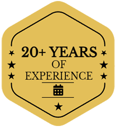 20+ Years Of Experience badge